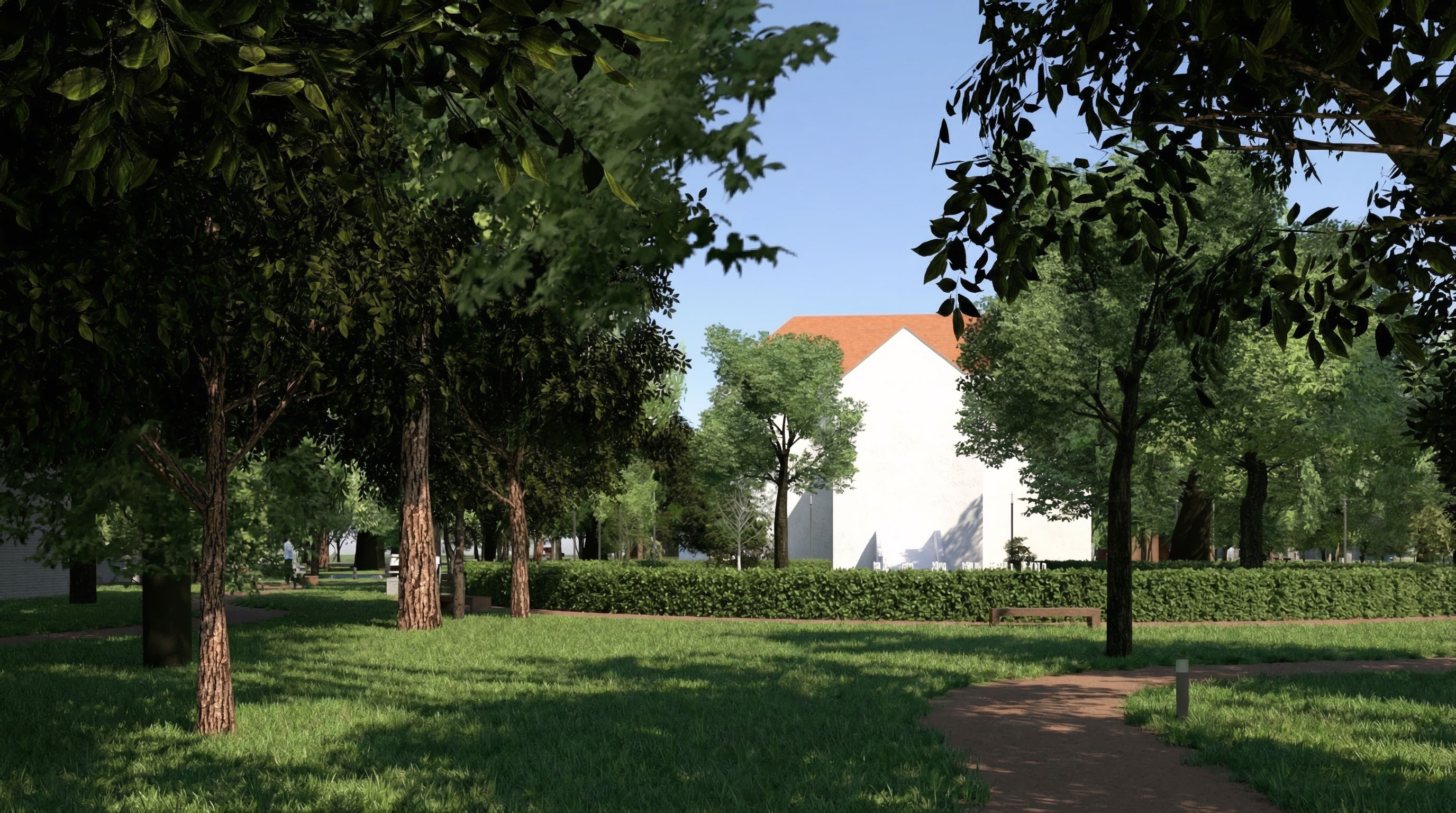 Pałac widziany z alei